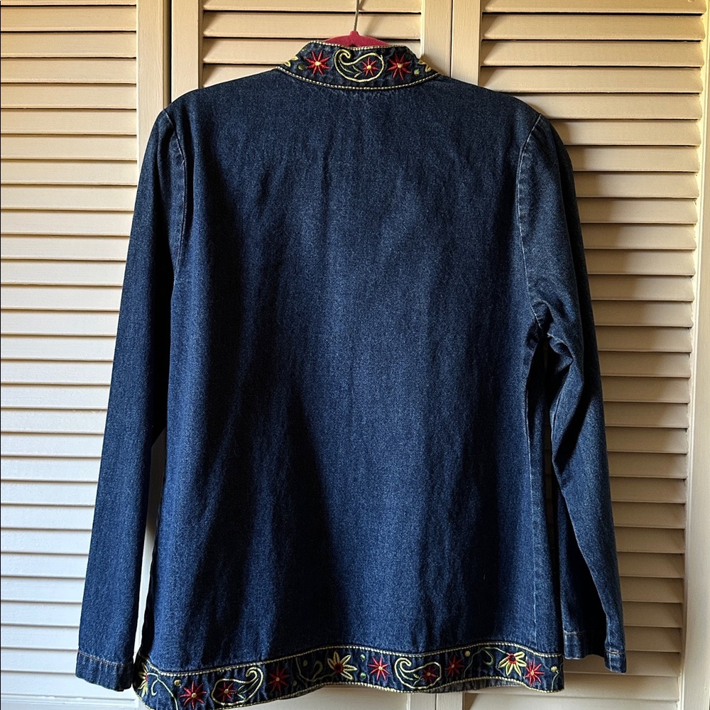 G Unit Fashions GORGEOUS embroidered denim jacket M - Picture 5 of 14